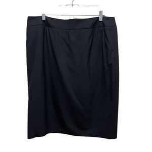 Armani Collezioni Black Pencil Skirt Size 14 / TG 50 Made in Italy
